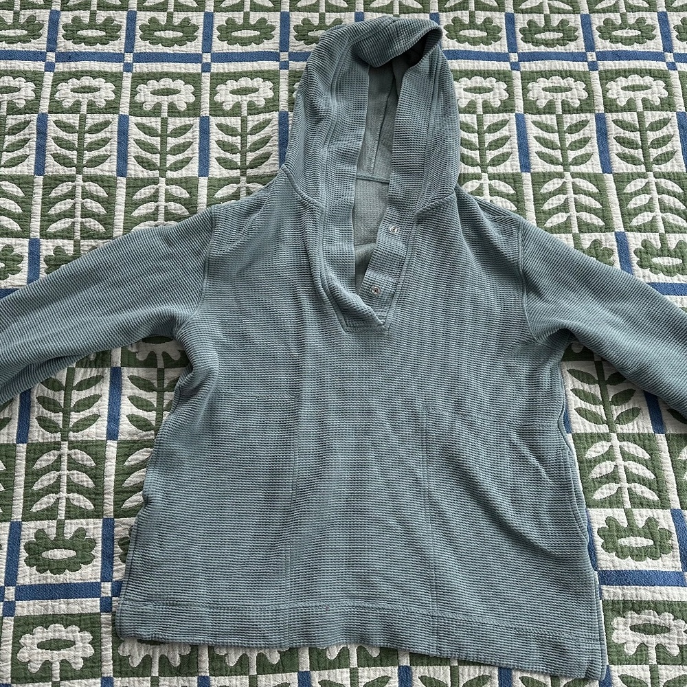 Athleta Coaster Luxe Waffle Hoodie - XS - Minimalistic Grey
